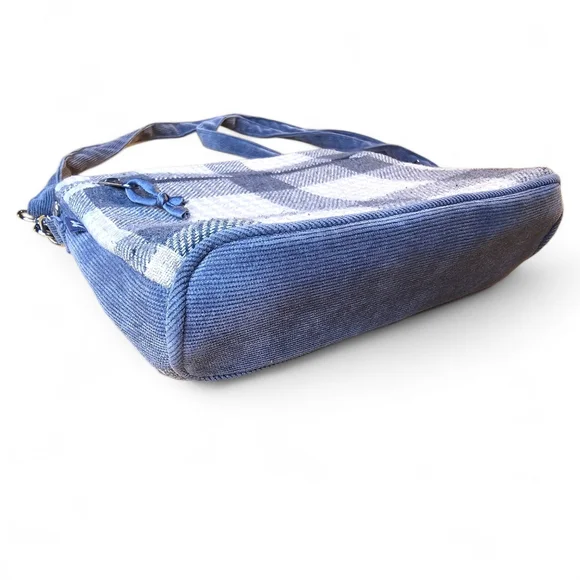 Earthsquared Plaid Crossbody Bag โ Grey & Cream ๐ค๐ฉถ - Picture 3 of 8